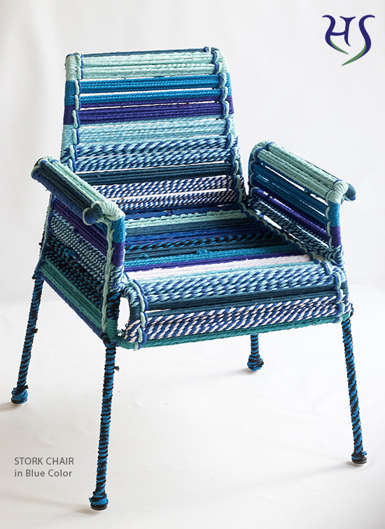 Stork Chair in Blue Color Katran Collection by Sahil & Sarthak
